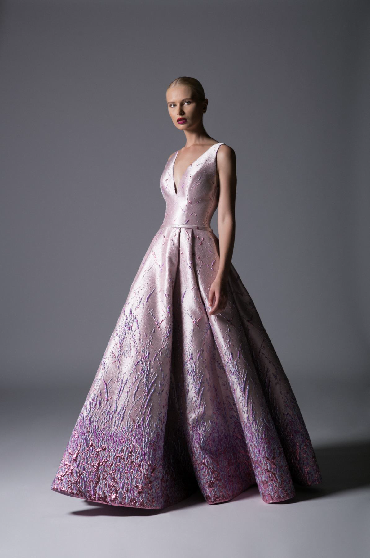 Jacquard ball gown best sale